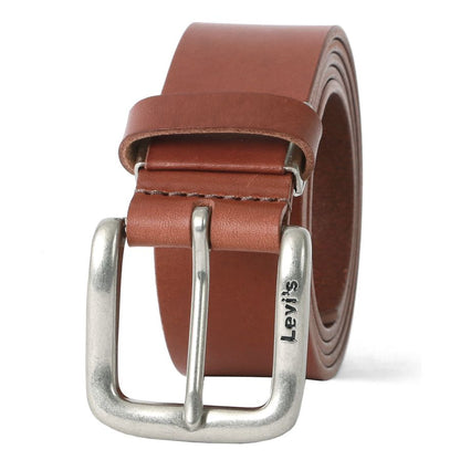 Levi's リーバイス  ベルト メンズ レザー 牛革 革ベルト シンプル カジュアル 帆型 サイズ調整可能 ブランドロゴ 刻印（7718990041）