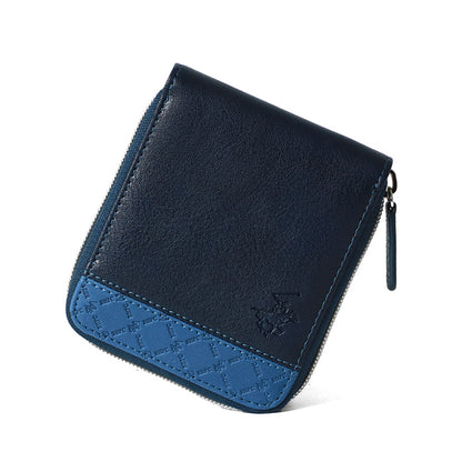 BEVERLY HILLS POLO CLUB ビバリーヒルズポロクラブ 財布 メンズ PUレザー 合成皮革 二つ折り財布 さいふ サイフ シンプル ラウンドファスナー ブランド ロゴ 札入れ 小銭入れ カードポケット コンパクト ミニマル（7738490134）