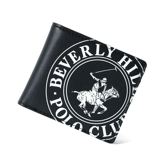 BEVERLY HILLS POLO CLUB ビバリーヒルズポロクラブ 財布 メンズ PUレザー 合成皮革 二つ折り財布 さいふ サイフ シンプル ブランド ロゴ 札入れ 小銭入れ カードポケット コンパクト ミニマル（7738490137）