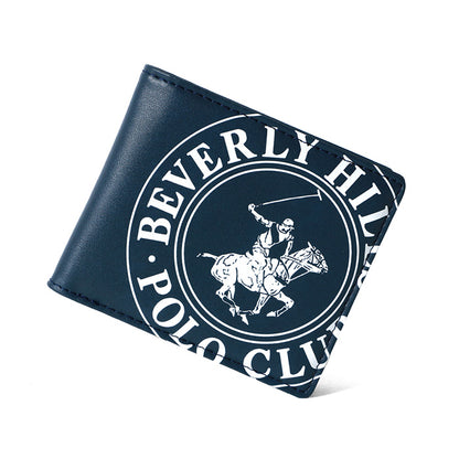 BEVERLY HILLS POLO CLUB ビバリーヒルズポロクラブ 財布 メンズ PUレザー 合成皮革 二つ折り財布 さいふ サイフ シンプル ブランド ロゴ 札入れ 小銭入れ カードポケット コンパクト ミニマル（7738490137）