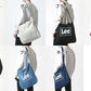 Lee リー ショルダーバッグ キャンバス 2WAY レディース メンズ ユニセックス トートバッグ ロゴプリント ミニボックスロゴ 刺繍 無地 バックポケット ミニポケット 収納 B4 大容量 通勤 通学 デイリーユース（7787840001）