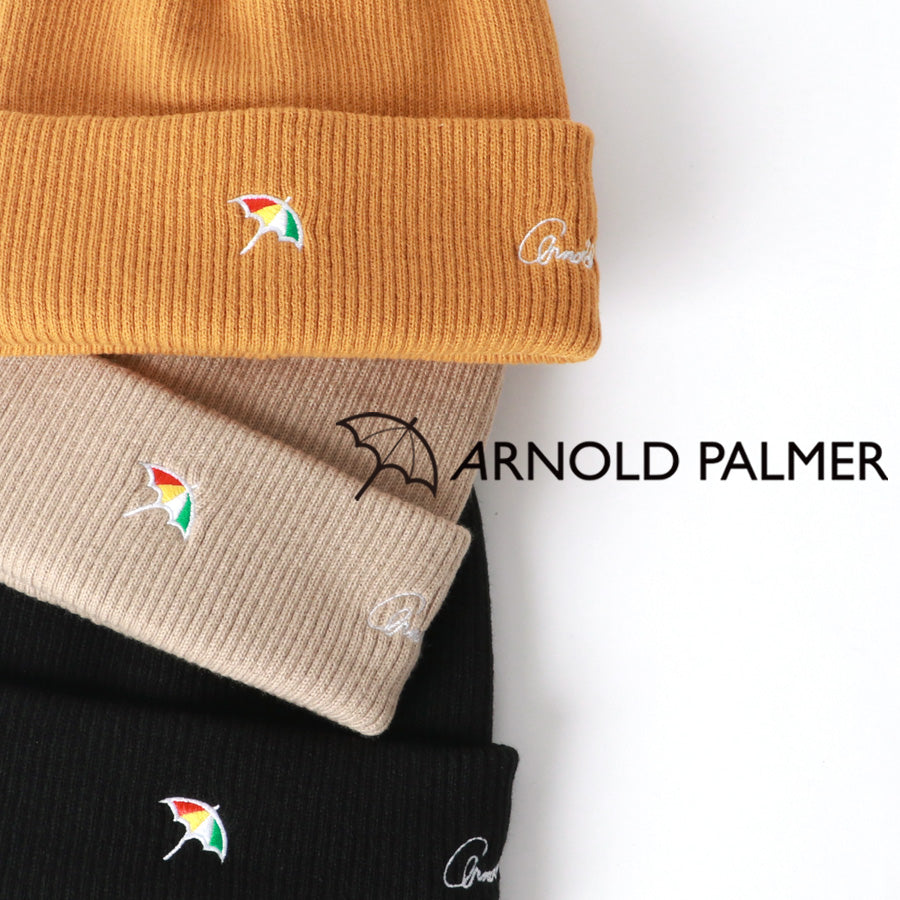 Arnold Palmer アーノルドパーマー ニット帽 メンズ ロゴ刺繍 ニットキャップ ワッチキャップ 帽子 キャップ あったか 防寒（7818870018）