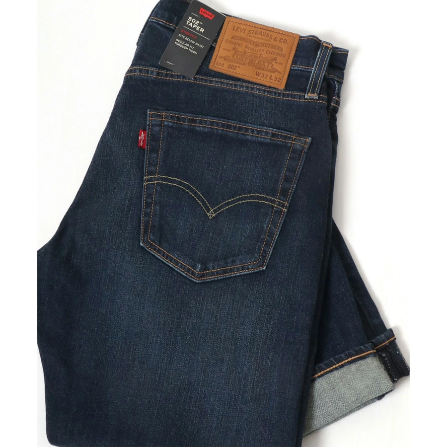 LEVI'S リーバイス 502 ストレッチデニム レギュラーテーパード ジーンズ メンズ デニムパンツ ブランド 大きいサイズ デニム アメカジ ジーパン かっこいい ズボン ボトム ボトムス レッドタブ ビックE（4117000171）