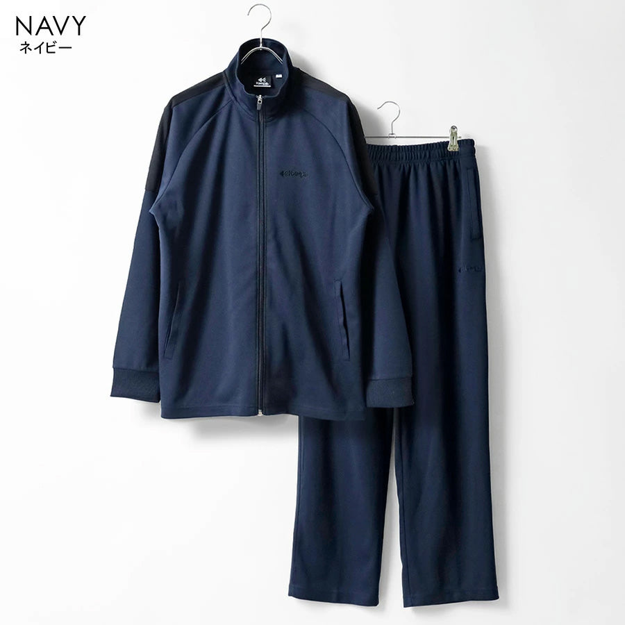 Kaepa ケイパ ジャージ 上下 メンズ セットアップ ドライ 吸汗速乾 UVカット スポーツウェア トレーニングウェア ブランド ロゴ おしゃれ トップス パンツ 長袖 大きいサイズ ゆったり かっこいい ランニングウェア 散歩（0167140067）