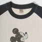 Disney ディズニー ミッキーマウス Tシャツ 半袖 メンズ レディース ユニセックス キャラクター ヴィンテージ調 プリント ラグラン 綿100％（0112281239）