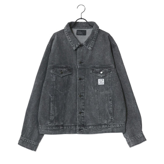 Mark Gonzales マークゴンザレス デニムジャケット メンズ オーバーサイズ Gジャン ブルゾン レディース ユニセックス 綿100% ガーメントウォッシュ（3115030001）