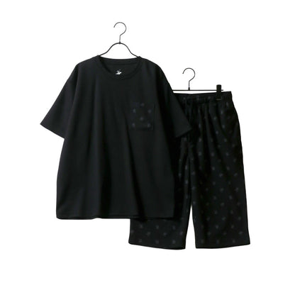 BEVERLY HILLS POLO CLUB ビバリーヒルズポロクラブ 上下セット 夏用 セットアップ メンズ レディース ユニセックス 別注 ルームウェア 部屋着 パジャマ ナイトウェア 半袖Tシャツ ハーフパンツ ドライワッフル（0162280054）