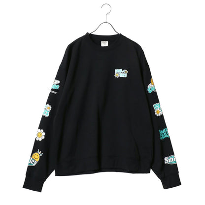 SMILEY FACE スマイリーフェイス スウェット トレーナー メンズ 裏起毛 ビッグシルエット ゆったり シンプル ロゴ入り 長袖 大きいサイズ おしゃれ かわいい レディース（0122510146）