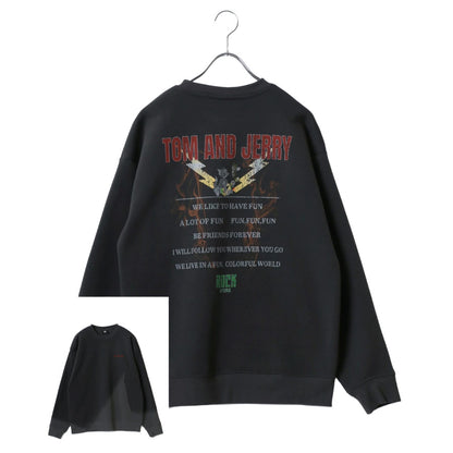 トムとジェリー スウェット トレーナー メンズ 裏起毛 ビッグシルエット オーバーサイズ ゆったり シンプル ロゴ入り ワンポイント 長袖 キャラクター レディース（0122280287）