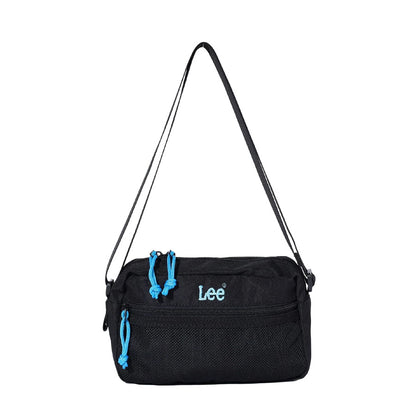 Lee リー 推し活 推しのカラーが見つかる ヨコ型 横型 ショルダーバッグ メンズ レディース ユニセックス ブランド カラー刺繍ロゴ 引手 インナーポケット メイン収納 インナー フロント バック ポケット 旅行（7727840039）