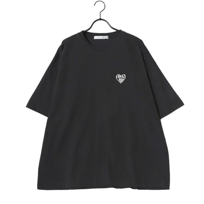Lazar ラザル Tシャツ メンズ レディース ユニセックス 半袖 ロゴ ワンポイント 刺繍 ビッグシルエット オーバーサイズ ハート柄 カットソー（0115030058）