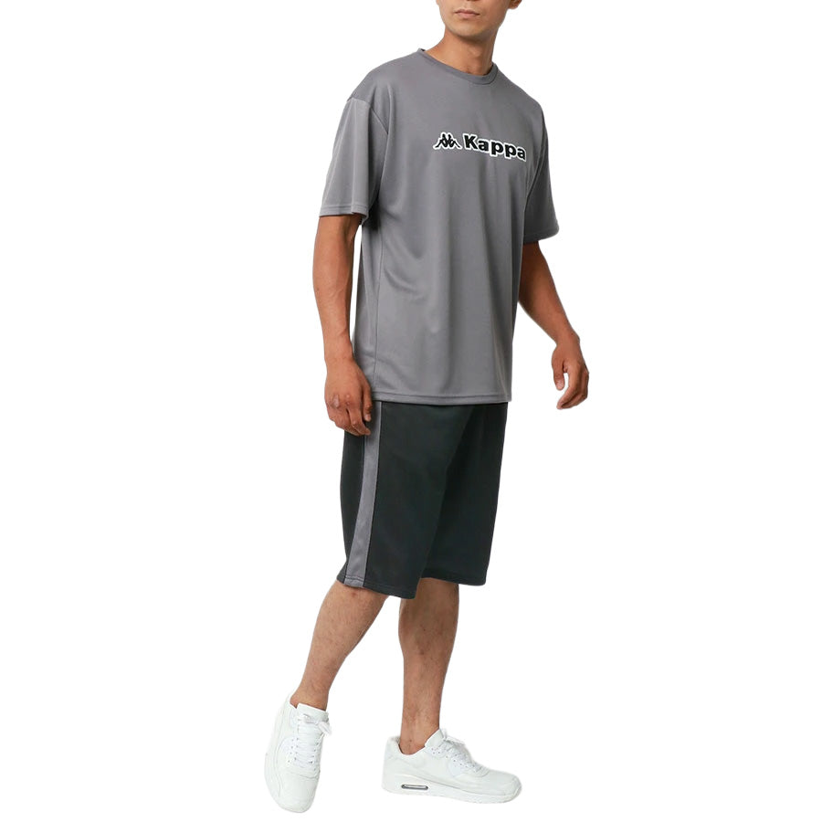 Kappa カッパ スポーツウェア 上下 メンズ 半袖 大きいサイズ ブランド ゆったり セットアップ ジムウェア ヨガウェア フィットネス エクササイズ ジョギング（0162520007）