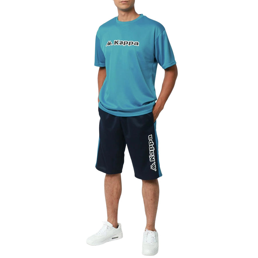 Kappa カッパ スポーツウェア 上下 メンズ 半袖 大きいサイズ ブランド ゆったり セットアップ ジムウェア ヨガウェア フィットネス エクササイズ ジョギング（0162520007）