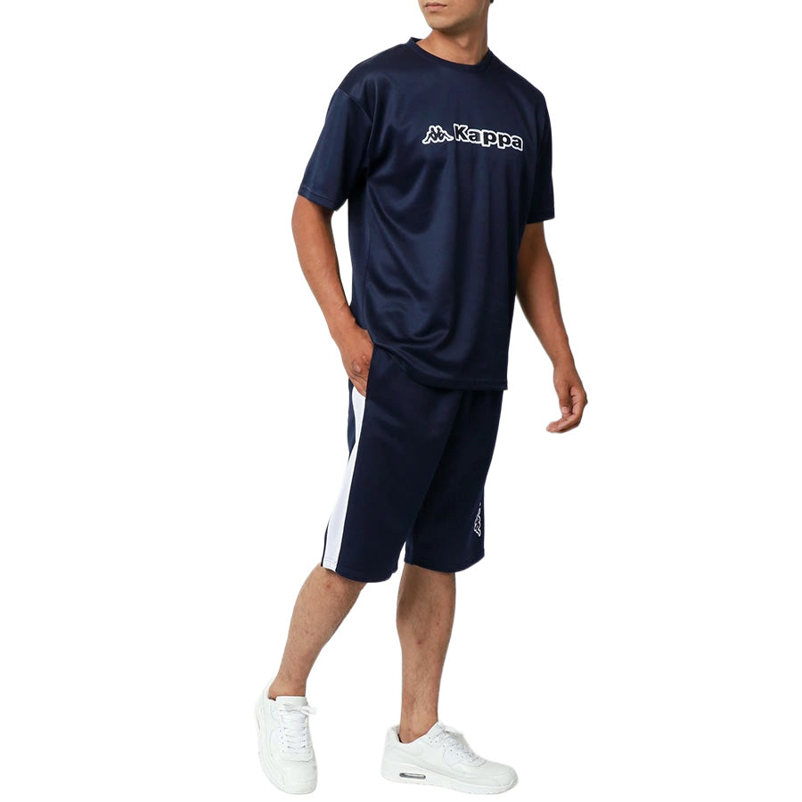 Kappa カッパ スポーツウェア 上下 メンズ 半袖 大きいサイズ ブランド ゆったり セットアップ ジムウェア ヨガウェア フィットネス エクササイズ ジョギング（0162520007）