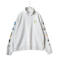 SMILEY FACE スマイリーフェイス スウェット トレーナー メンズ 裏起毛 ビッグシルエット ゆったり ハーフジップ シンプル ロゴ入り 長袖 大きいサイズ レディース（0122510147）