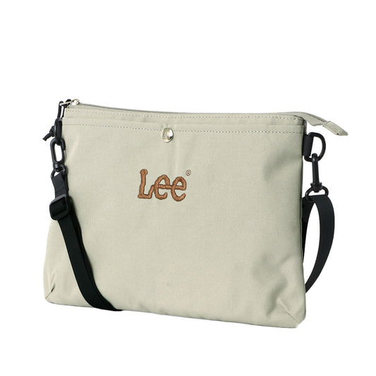 Lee リー サコッシュ レディース 軽量 ブランド ショルダーバッグ メンズ ユニセックス ベージュ 撥水 ミニ おしゃれ カバン カジュアル 旅行 かわいい 可愛い 大人 小さめ 通勤 斜め掛け 斜めがけ アウトドア コンパクト（7727840023）