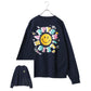 SMILEY FACE スマイリーフェイス スウェット トレーナー メンズ 裏起毛 ビッグシルエット ゆったり シンプル ロゴ入り 長袖 大きいサイズ おしゃれ かわいい レディース（0122510146）