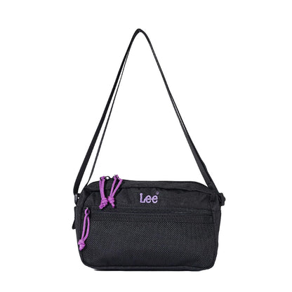 Lee リー 推し活 推しのカラーが見つかる ヨコ型 横型 ショルダーバッグ メンズ レディース ユニセックス ブランド カラー刺繍ロゴ 引手 インナーポケット メイン収納 インナー フロント バック ポケット 旅行（7727840039）
