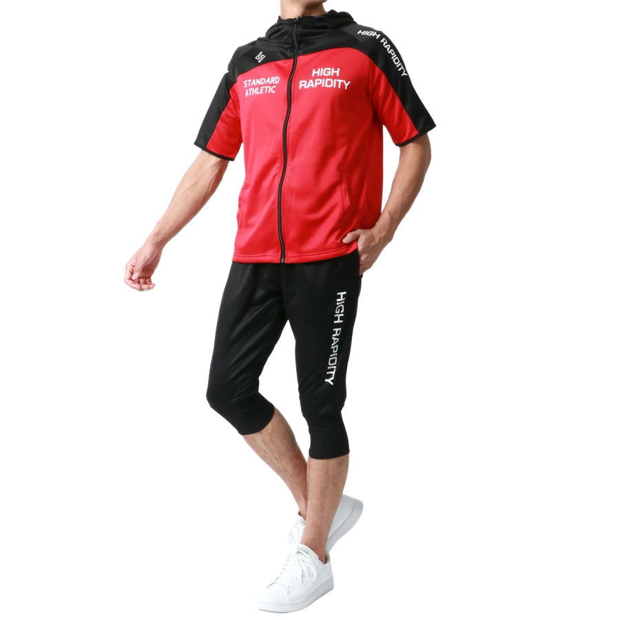soleildor ソレイルドール ジャージ 上下 メンズ セットアップ スポーツウェア トレーニングウェア ブランド おしゃれ トップス パンツ 半袖 大きいサイズ（0162210004）