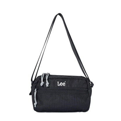 Lee リー 推し活 推しのカラーが見つかる ヨコ型 横型 ショルダーバッグ メンズ レディース ユニセックス ブランド カラー刺繍ロゴ 引手 インナーポケット メイン収納 インナー フロント バック ポケット 旅行（7727840039）