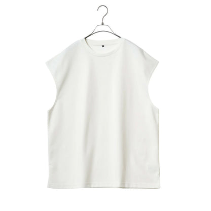 marukawa ドライ ダブルフェイス ポンチ ノースリーブ メンズ レディース ユニセックス Tシャツ 袖なし カットソー トップス インナー 速乾性 ストレッチ イージーケア素材 とろみ 快適 着心地 ベーシック シンプル ミニマル（0183010005）