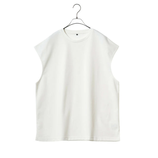 marukawa ドライ ダブルフェイス ポンチ ノースリーブ メンズ レディース ユニセックス Tシャツ 袖なし カットソー トップス インナー 速乾性 ストレッチ イージーケア素材 とろみ 快適 着心地 ベーシック シンプル ミニマル（0183010005）