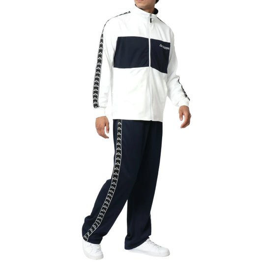 Kappa カッパ ジャージ 上下 メンズ セットアップ スポーツウェア トレーニングウェア ブランド おしゃれ トップス パンツ 長袖 大きいサイズ ゆったり かっこいい ランニングウェア（0162520006）