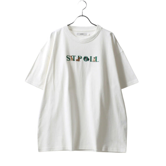 SITRY シトリー Tシャツ 半袖 メンズ レディース ユニセックス 綿100 別注 オーバーサイズ ビッグシルエット ワイドシルエット アニマル ゴースト ワンポイント刺繍 カットソー トップス（0115130027）