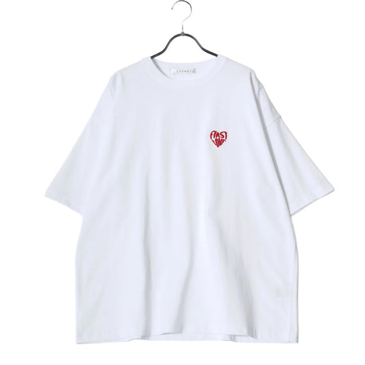 Lazar ラザル Tシャツ メンズ レディース ユニセックス 半袖 ロゴ ワンポイント 刺繍 ビッグシルエット オーバーサイズ ハート柄 カットソー（0115030058）