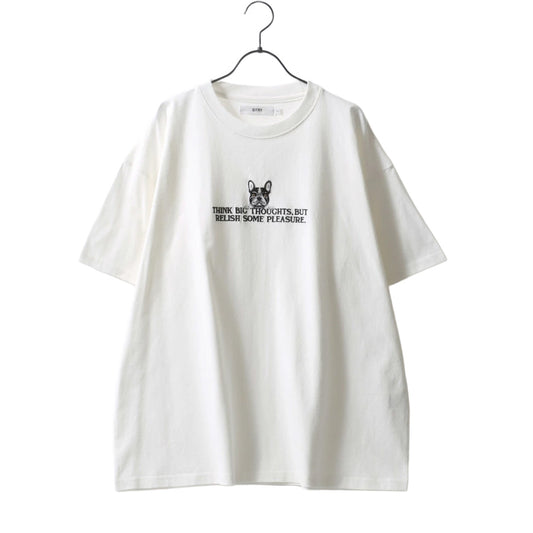 SITRY シトリー Tシャツ 半袖 メンズ レディース ユニセックス 綿100 別注 オーバーサイズ ビッグシルエット ワイドシルエット アニマル ワンポイント刺繍 ストリート カットソー トップス（0115130026）