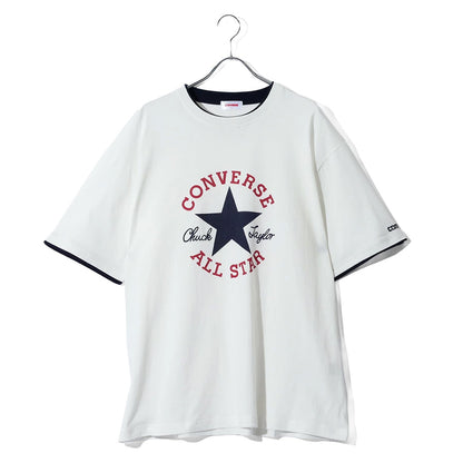 【大きいサイズ】CONVERSE コンバース Tシャツ 半袖 メンズ 大きいサイズ 綿100 レイヤード風 プリント ブランド ロゴ おしゃれ オシャレ コーデ 人気 かわいい ゆったり シルエット 大きい 大きめ メンズファッション（6812280927）