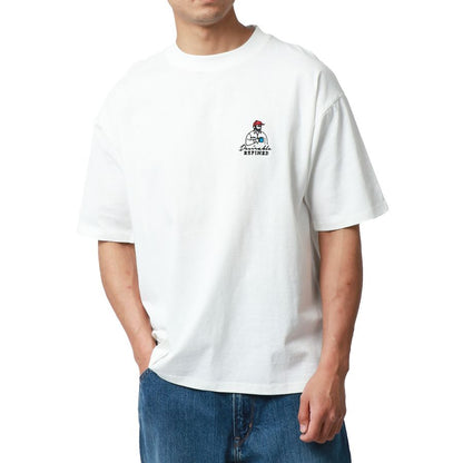 MRU エムアールユー ロゴ 刺繍 ヒゲオジ 半袖 Tシャツ