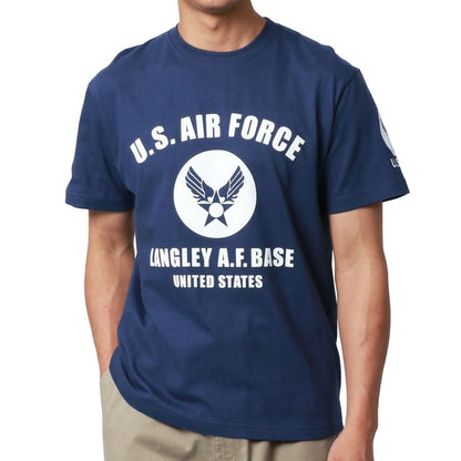 MRU エムアールユー  綿100 コットン ミリタリー プリント 半袖 Tシャツ US.AIR FORCE エアフォース U.S.A.F（0115030036）