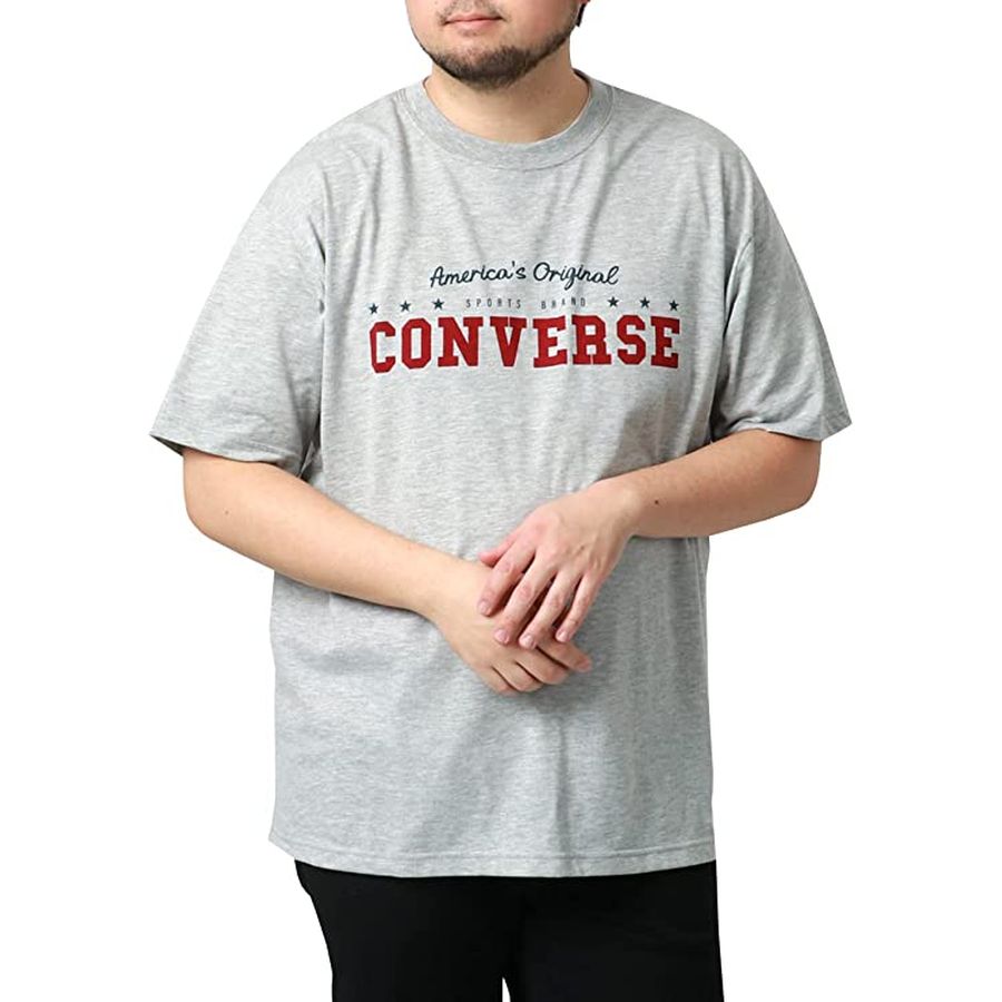 【大きいサイズ】CONVERSE コンバース キングサイズ  大きいサイズ ロゴ プリント Tシャツ 半袖（6812280846）