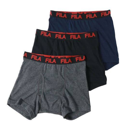 【大きいサイズ】FILA フィラ ボクサーパンツ 大きいサイズ キングサイズ 3枚セット 前開き 抗菌防臭 下着 パンツ インナー アンダーウエア（6871690011）