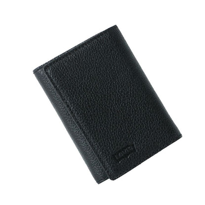 Levi's リーバイス 三つ折り財布 コンパクト 本革 牛革 ソフトレザー シボレザー（7738990033）